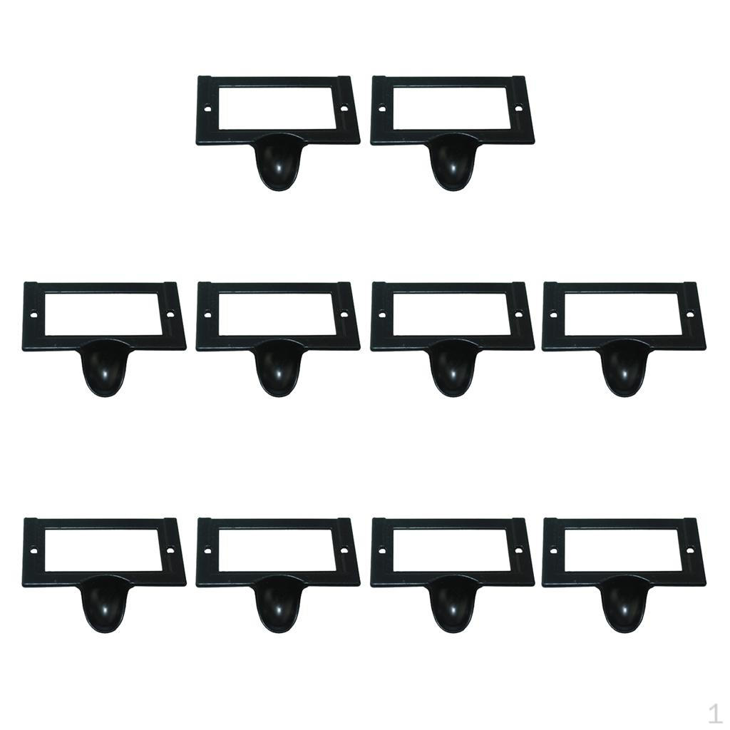 

Pack of 10PCS Drawer Wardrobe Filing Cabinet Card Frame Label Holder Handle Home Kitchen Living Room