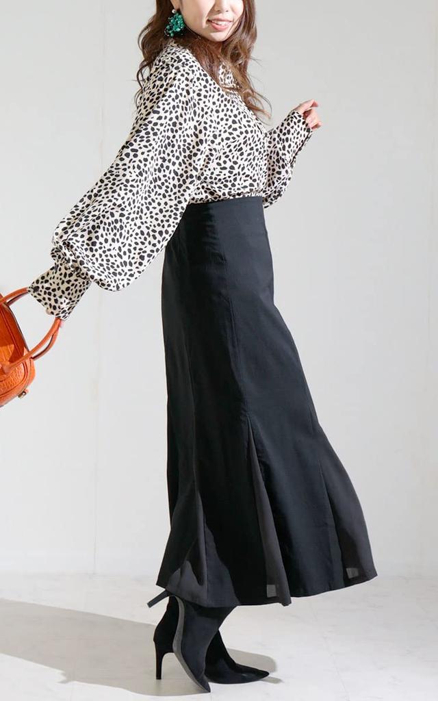 Gold Japan Plus Size Mermaid Skirt with Mixed Long Mermaid Skirt Size Black Women's Material, Skirt, Fem-296, 4L,