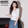 MARK FAIRWHALE Women's Double U-Neck Cooling Modal T-Shirt