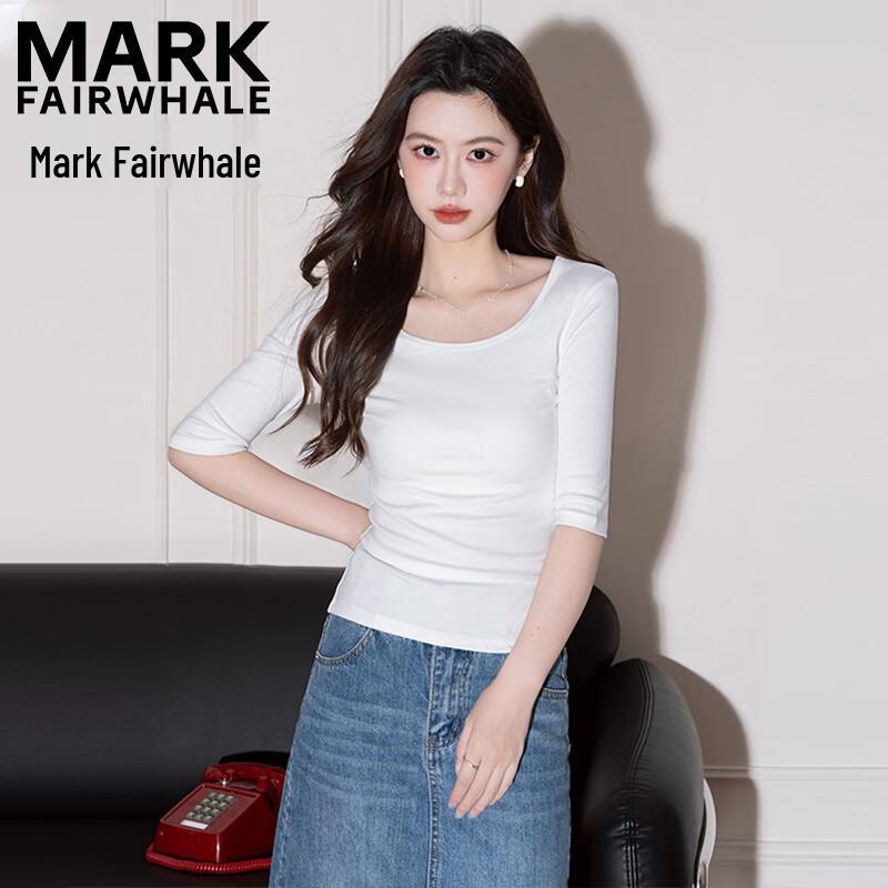 MARK FAIRWHALE Women's Double U-Neck Cooling Modal T-Shirt