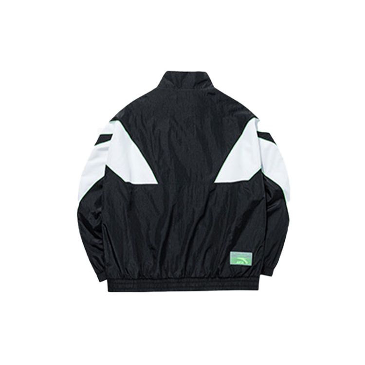 Anta Life Series Logo Patchwork Sports Jacket Unisex Outerwear Black 152148612-2