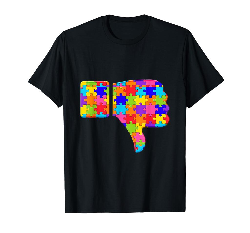 Disapproval Jigsaw Puzzle I Hate Autism Puzzle T-Shirt