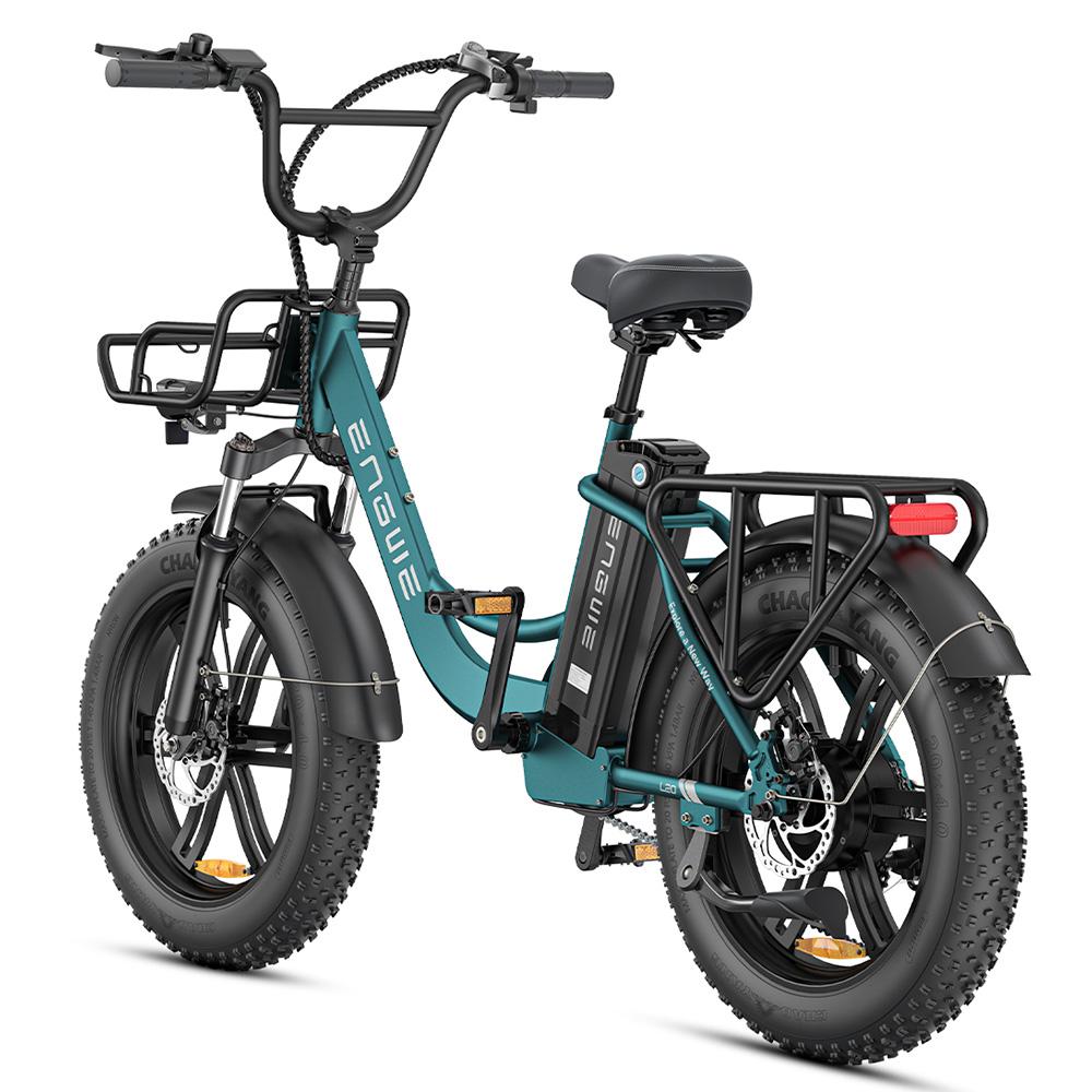 Electric Bicycle Engwe 20" 250W Motor 48V 13AH City Ebike Top Speed 25Km/h Max Load 120Kg All Terrain Ebike 7 Speed Green L20 Boost