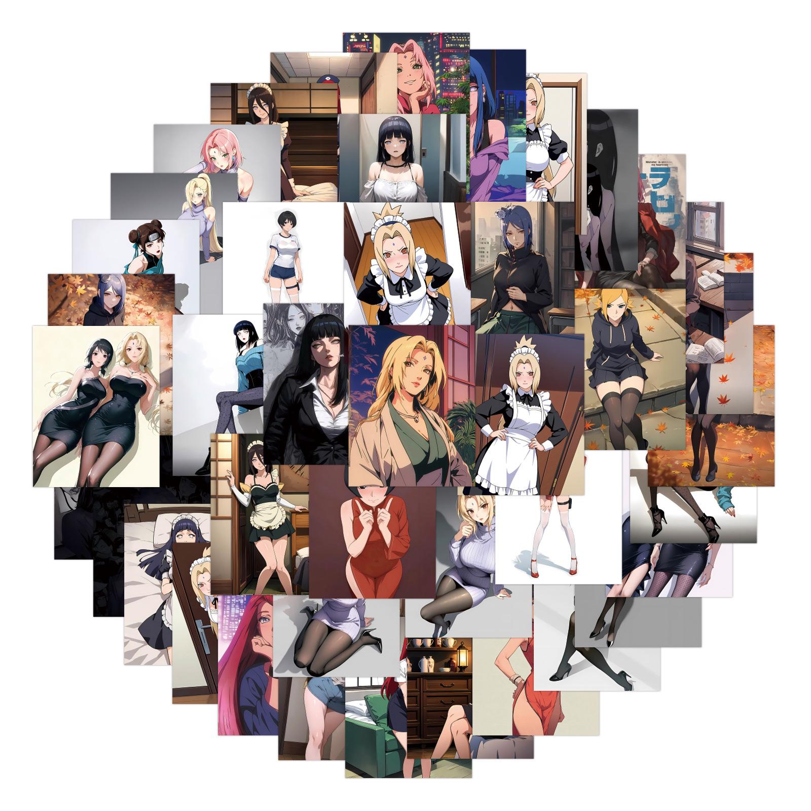 

64 New Styles Of Naruto Girls Group 4 Open Graffiti Decals Decorative Scooter Water Cup Do-It-Yourself Personality Decals