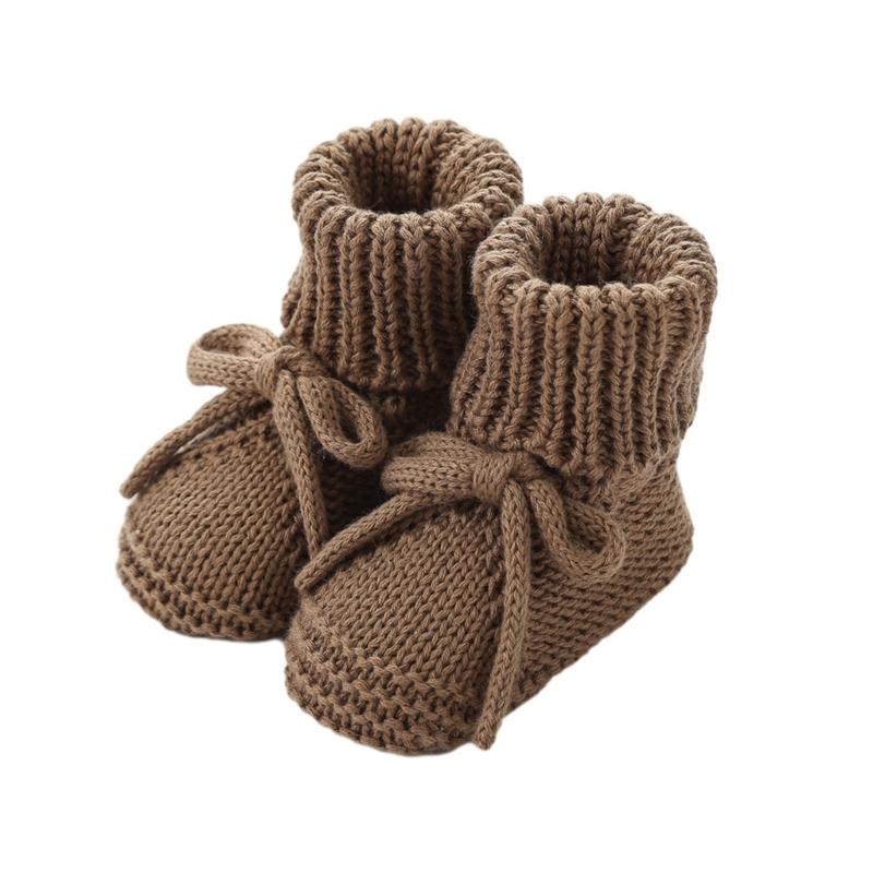 Breathable Infant Walking Shoes Soft Cotton Fabric Baby Booties Skid Proof Bottom Stylish Bowknot Design EasyTied