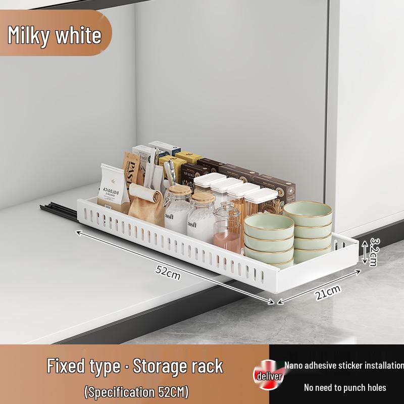 Wow-oh Expandable Frying Pan Storage Cabinet with Adjustable Pull-Out Pot Rack