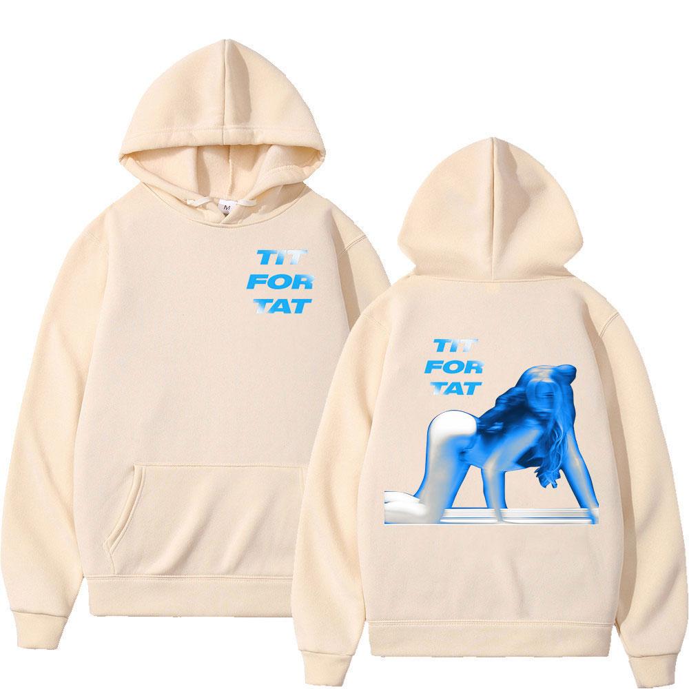 Tate McRae TIT FOR TAT Album 2025 Merch Hoodies Men Women Harajuku Hooded Sweatshirts Casual Fashion Oversized Hoodie Streetwear