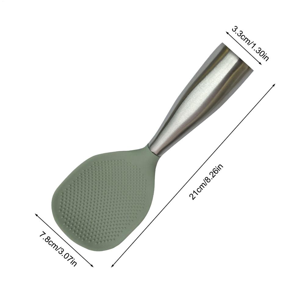 Rice Spoon Non-stick Silicone Standing Serving Spoon Heat-Resistant Kitchen Tools Multifunctional Cookware For Soup Noodle
