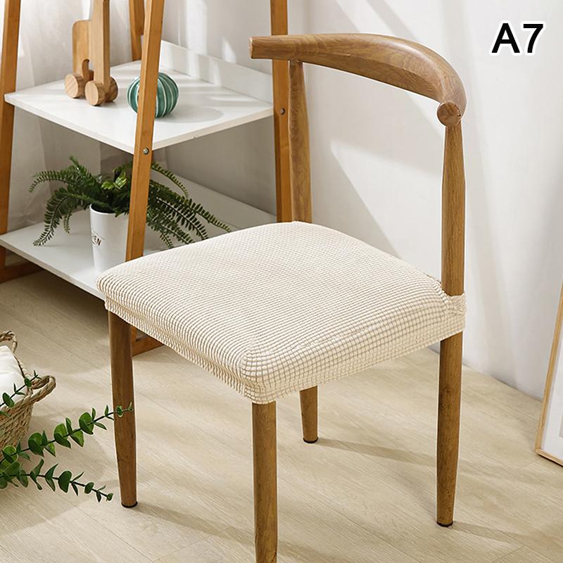 Stretch Chair Seat Covers Chairs Removable Washable Anti-Dust Upholstered Dining Room Seats Protector Cushion Slipcovers&