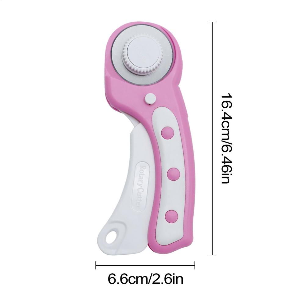 

Rotary Fabric Cutter 45mm Roller Fabric Clothes Cutter Wheel Quilting Tool With Safety Lock Small Sewing Supplies For Men Women розовый