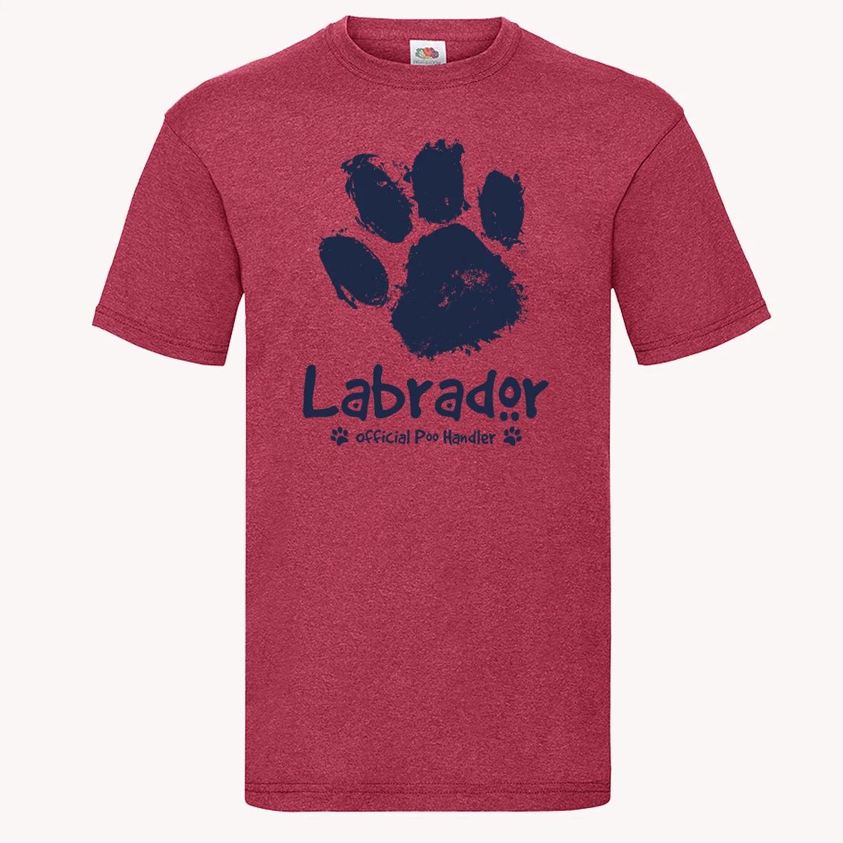 Labrador official poo handler T-Shirt dogs poop scoop pets paw Birthday Gift 2XL