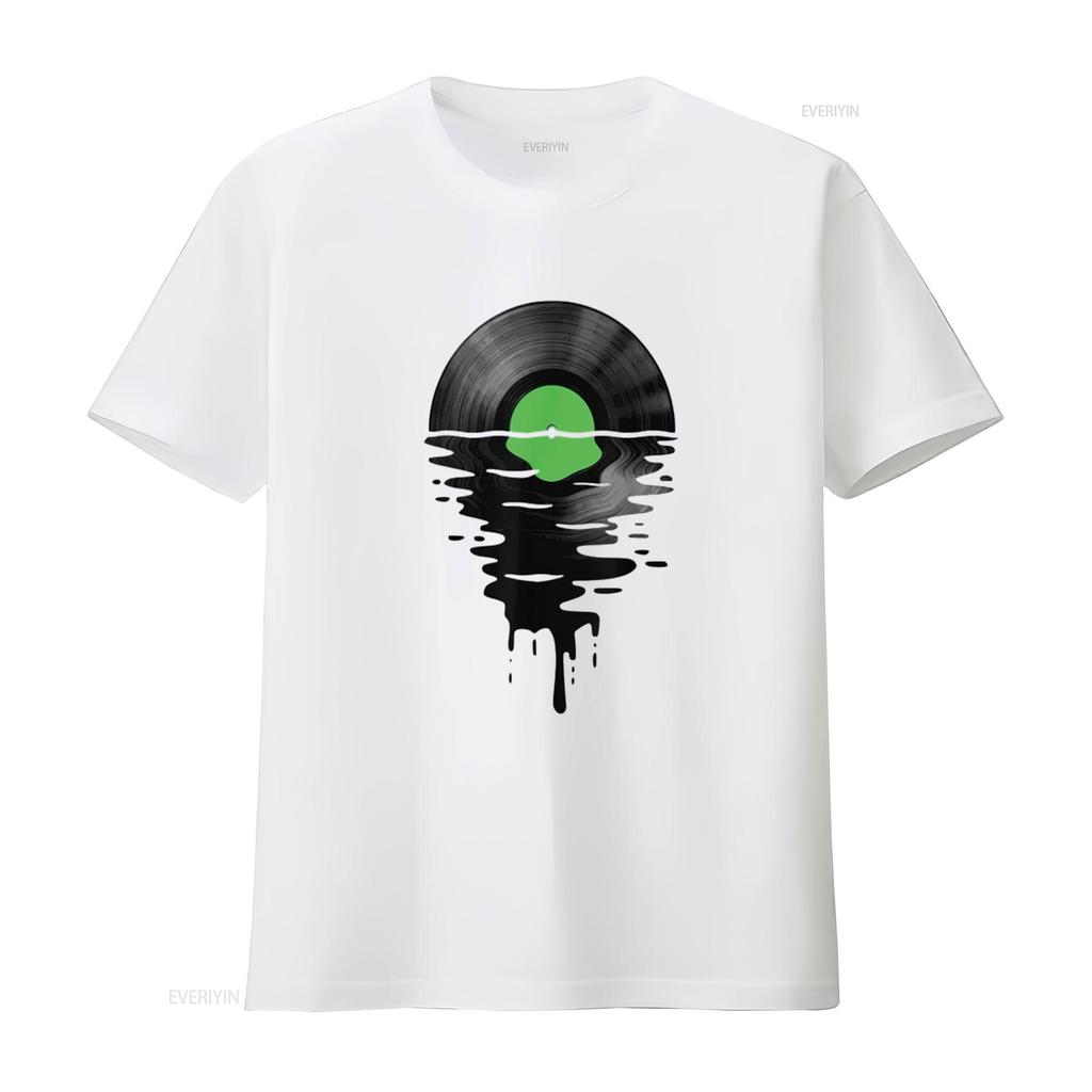 Mens Vinyl Record Music LP Classic 80s Sunset T Shirt White X Large vintage Washed Slightly streetwear Soft Casual Comfortable