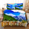 3D HD Scenic Quilt Cover Duvet Pillow Case bed Set Linen Woods Scene Forest King Queen Twin Single Double 3PCS 2PCS Home Textile