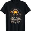 Lotus Meditating Astronaut Zen Yoga Planets Universe Graphic T-Shirt