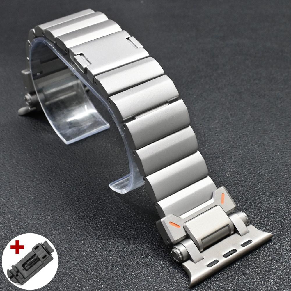 Magnetic Titanium Strap for Apple Watch 49mm 46mm 45mm 44mm Luxury Band for Iwatch Series 11 10 9 8 7 Se 6 5 Ultra 3 2 Bracelet