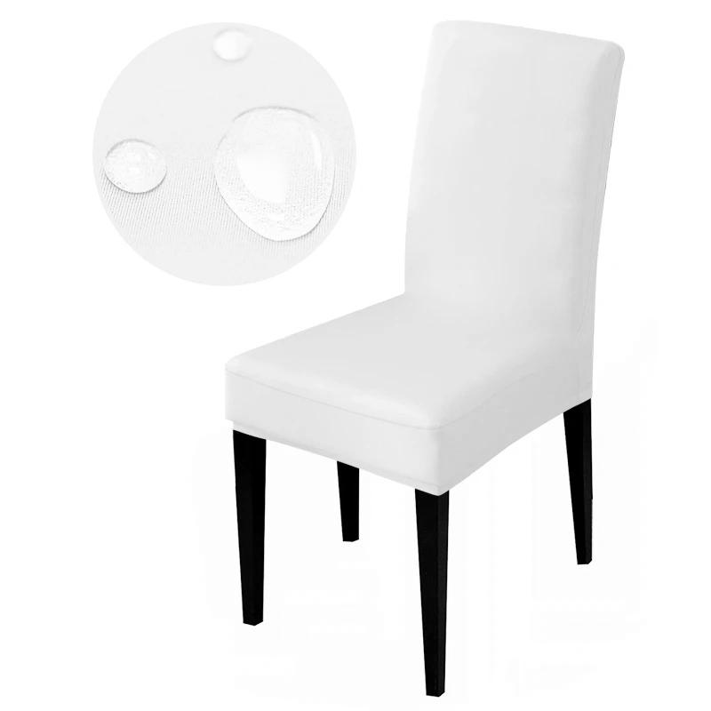 

Водонепроницаемый Эластичный Чехол на Стул для Обеденной Комнаты Кухни Свадьбы Отеля Банкета Ресторана Защитный Чехол на Сиденье Чехол на Обеденный Стул 1 Piece
