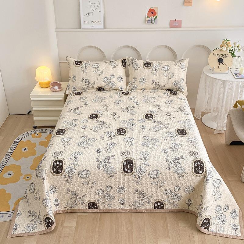 Trzyczęściowy zestaw drukowanej narzuty na łóżko z czystej bawełny, uniwersalna antypoślizgowa bawełniana pikowana narzuta, prześcieradło tatami hurtowo transgraniczne