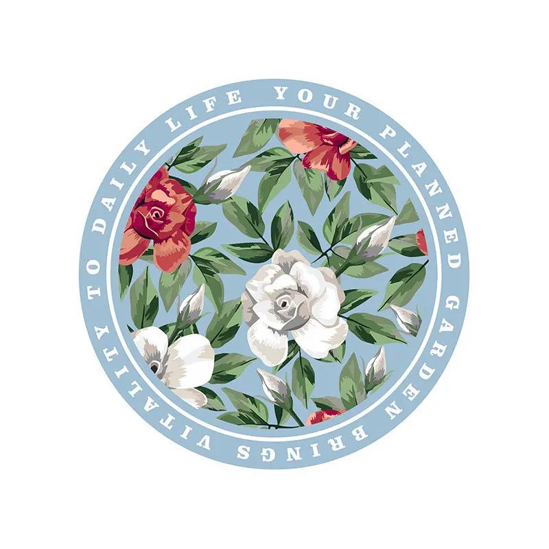 Elegant American Style Floral PU Leather Placemats Heat-Resistant Waterproof Durable Table Mats Dining Room Kitchen