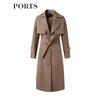 PORTS Women's Belted Wool Blend Mid-Length Coat