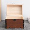 1 Set Vintage Treasure Storage Box Wooden Treasure Chest With Lock Piggy Bank Organizer Saving Box Case For Home Decoration