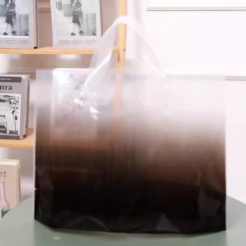 50pcs Plastic Handbag Clothing Store Shopping Packaging Gift Storage Portable Color Shop Universal Bags for Business Pocket