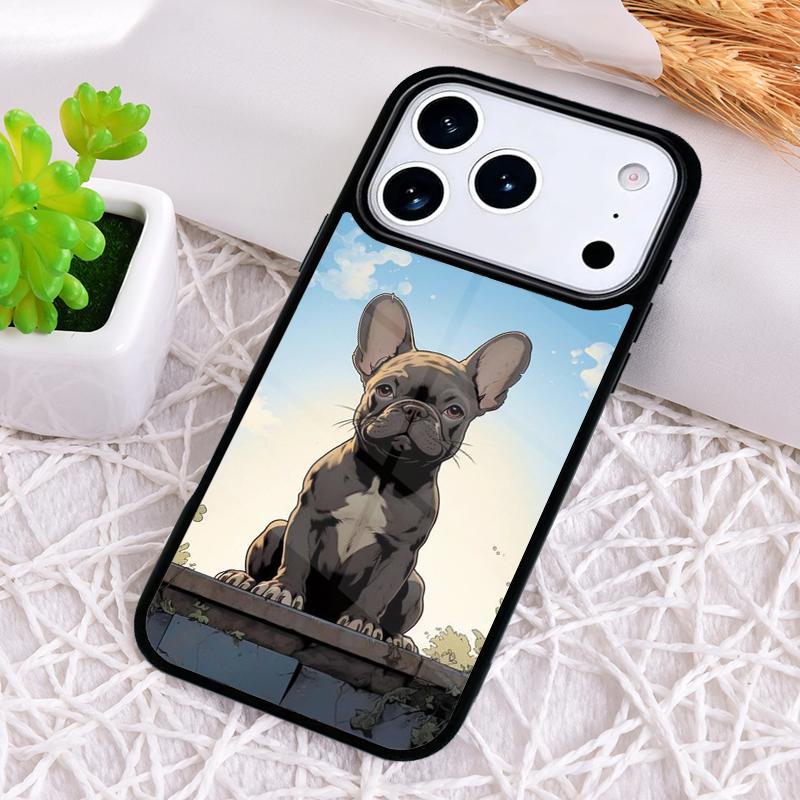 Französische Bulldogge Handyhülle für iPhone 17 Air 16 15 11 12 14 13 Pro Max Stoßfeste Hülle