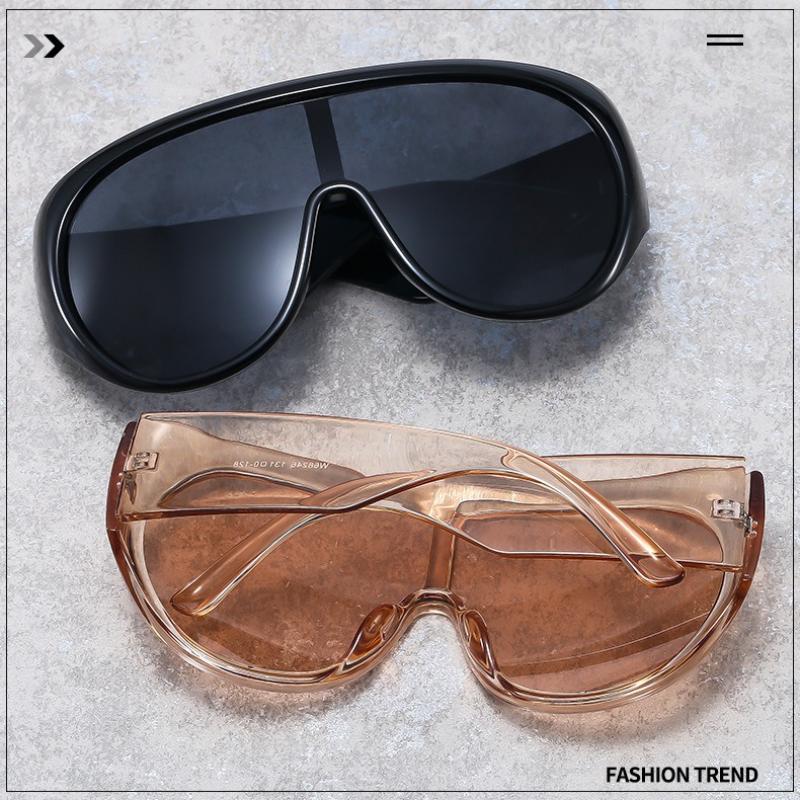 Oversized Frame Sun Protection Sunglasses for Men and Women, European and American Style, Unique Windproof Sunglasses