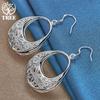925 Sterling Silver Charm Butterfly Hollow Drop Earrings Jewelry