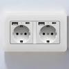EU Standard Single Power Socket Switch Usb Wall Sockets Double Sockets 86 Type Wall Sockets TV Telephone Sockets