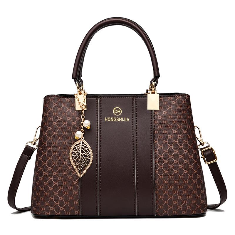 Borsa a mano da donna Shi Chen 2025 Primavera/Estate Color Block: Borsa a Spalla Singola e a Tracolla, Spaziosa e alla Moda, per Donne di Mezza Età