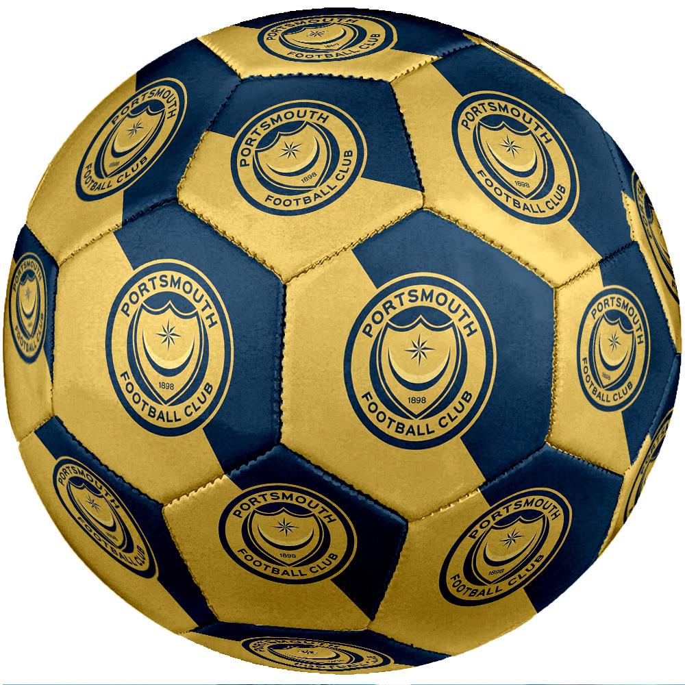 Portsmouth FC Size 5 Standard Football Durable Training Match Soccer Ball for Adult Outdoor Sports