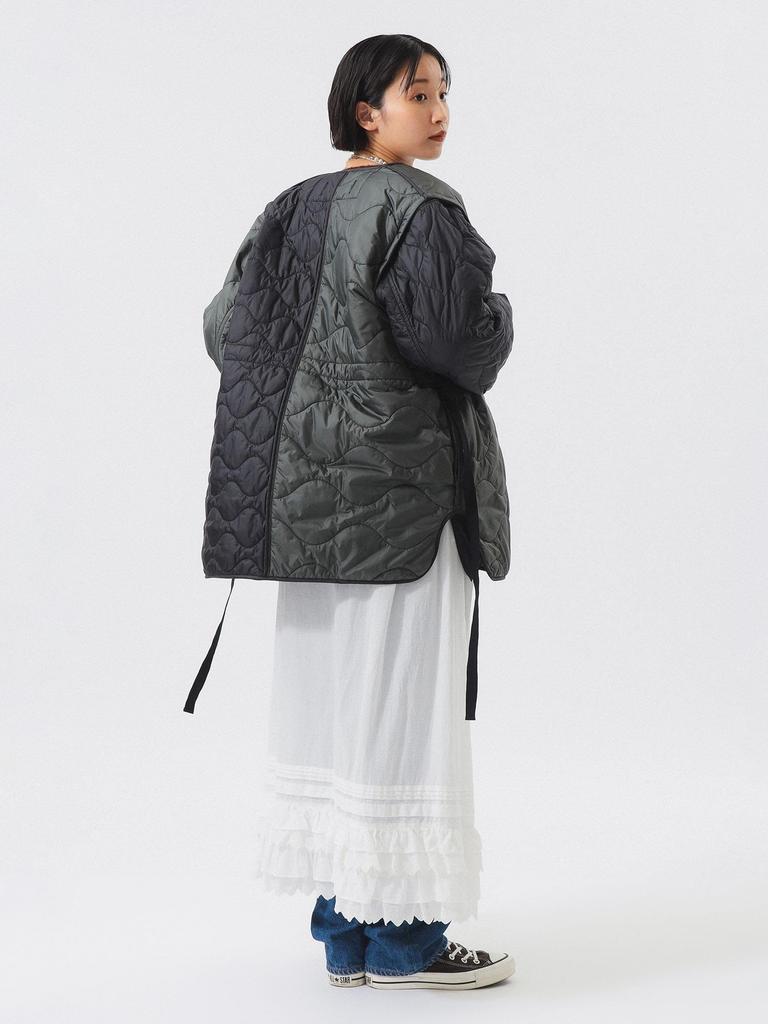 Beams Boy Crazy Detached Sleeve Liner Blouson, Women's, BLACK_CRZ 1