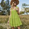 Sleeveless V-Neck Layered Casual Holiday Dress