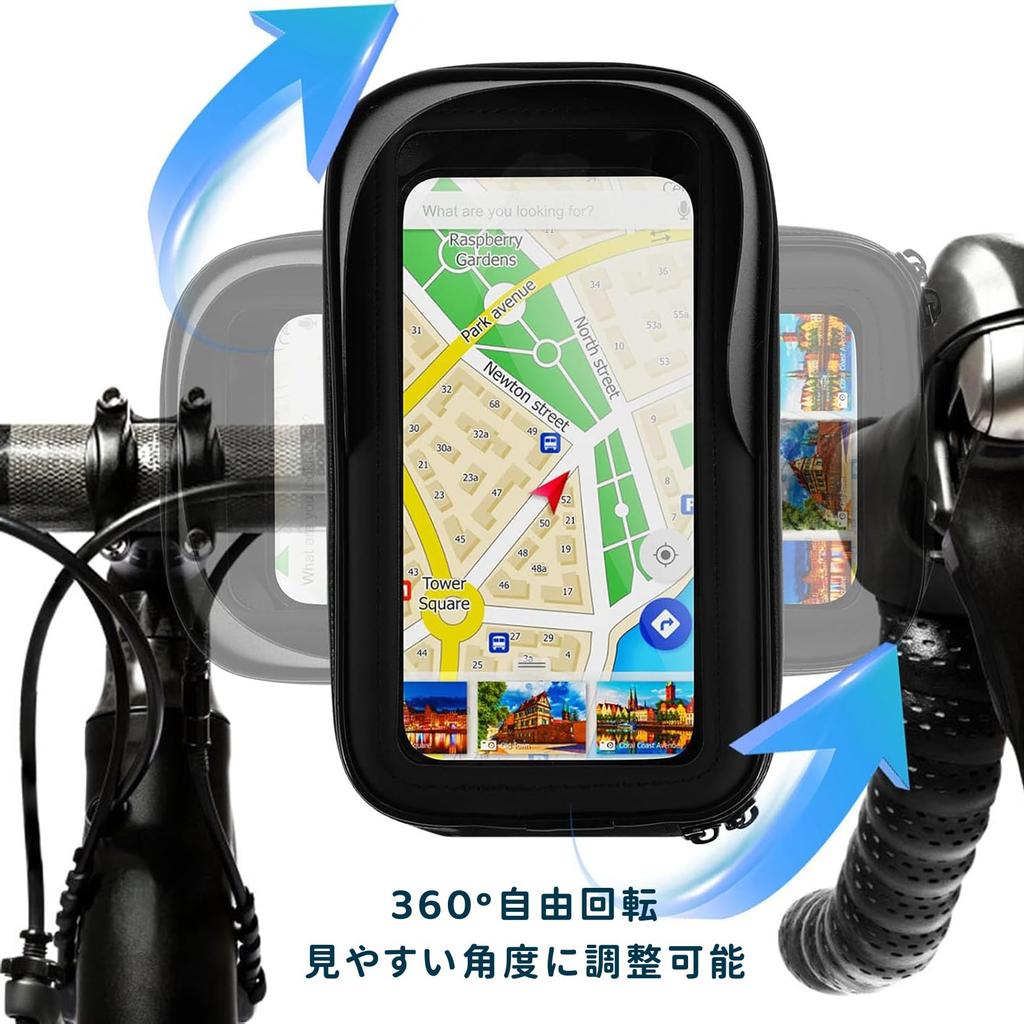 Alip Moped Smartphone Motorcycle Smartphone Bicycle Smartphone Holder with Helmet Waterproof and Bicycle Smartphone Stand with Multifunctional