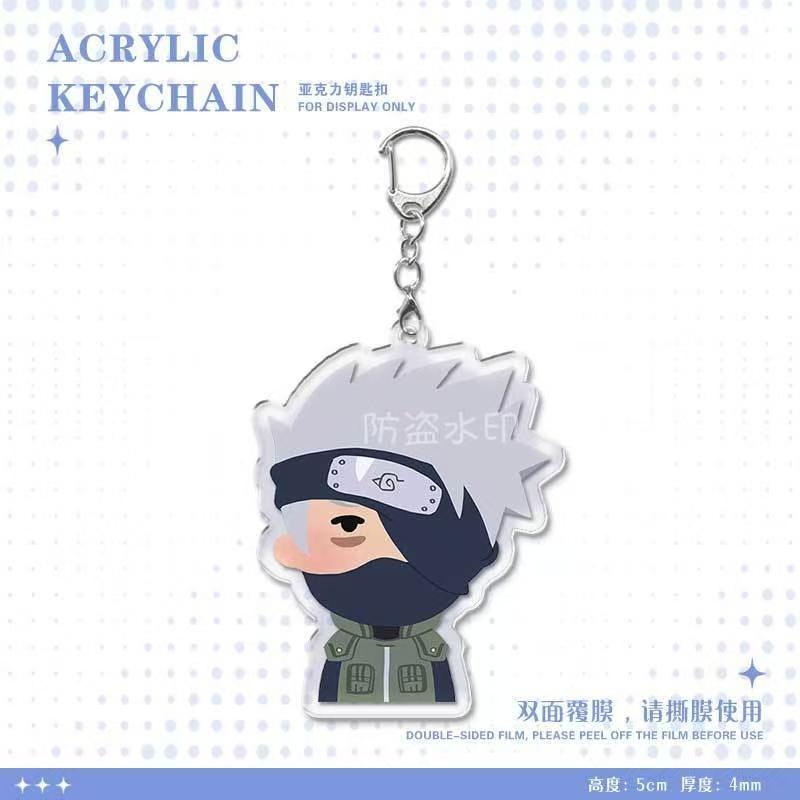 Anime Naruto Acrylic Keychain Accessaries Uzumaki Naruto Cartoon Keyring