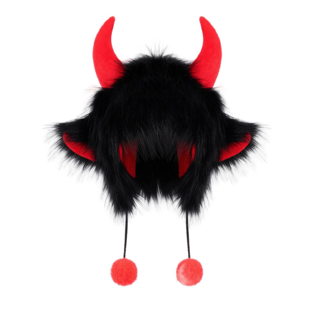 Unisex Adult Black Cow Hat Halloween Costume Headpiece for Funny Party