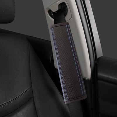 Embossed Fiber Leather Seat Belt Shoulder Pads