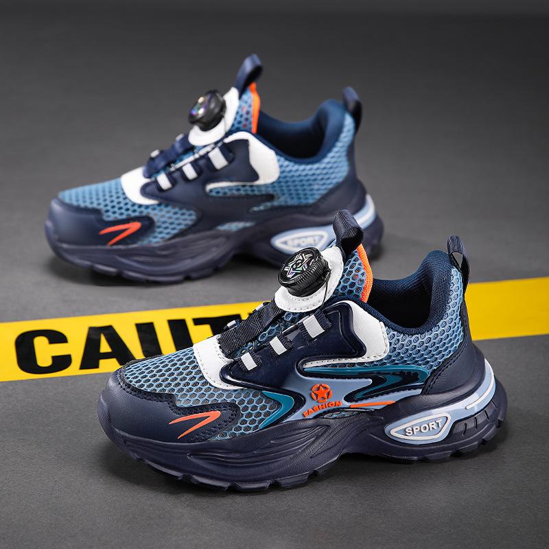 Boys' summer single net dad shoes breathable and lightweight sports shoes middle and large children's primary school physical education shoes