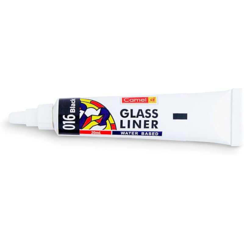 Camel Solvent Based Glass Color - 20ml Each, 5 Shades 205 чёрный