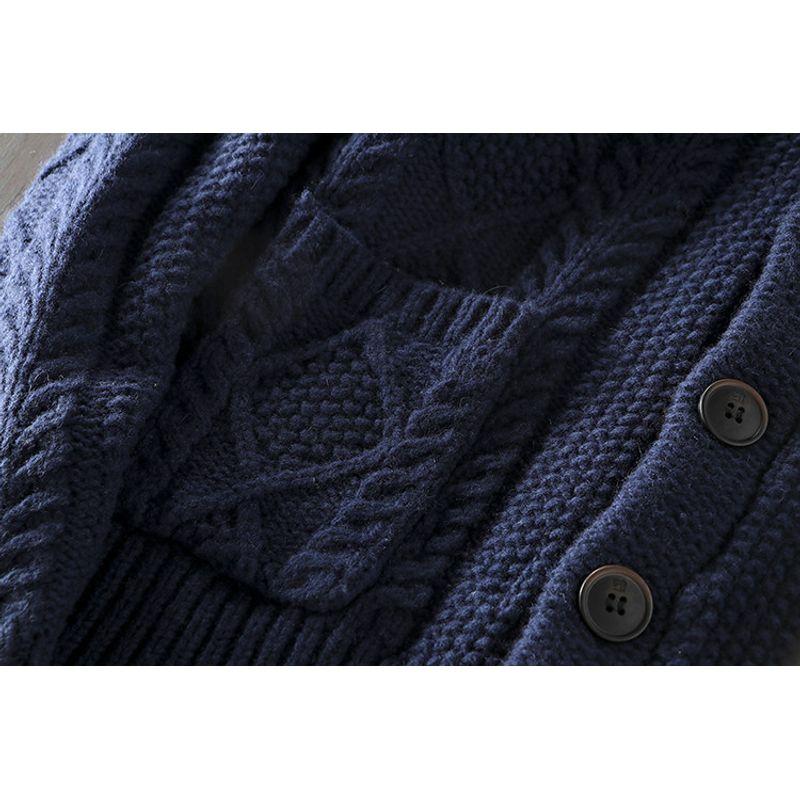 Exported to Europe and America, Original Surplus Stock with Tags Removed, Autumn and Winter Men's Wool Cardigan Knitwear Jacket Trendy