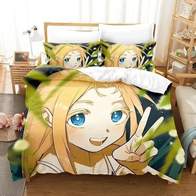 Nytt Summer Time Rendering Sängklädesset Tecknad tredelat set Vuxen Barn Sovrum Påslakanset 3D Kawaii Flickor Enkelsängsset
