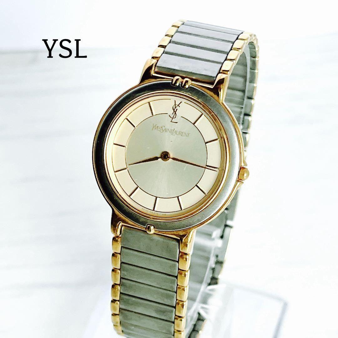 Used Good condition Yves Saint Laurent YSL watch men s watch quartz combination gold