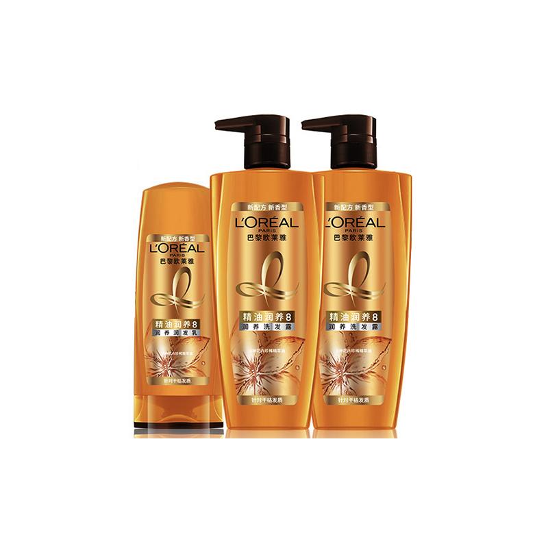 Loreal Paris Essential oil nourishing hair moisturizing Shampoo and conditioner wash and care set-Shampoo and conditioner wash and care set
