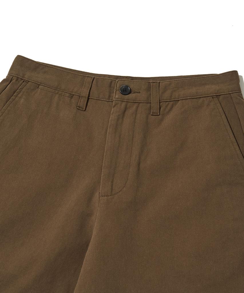URBANDTYPE Capri Washed Chino Shorts_Brown