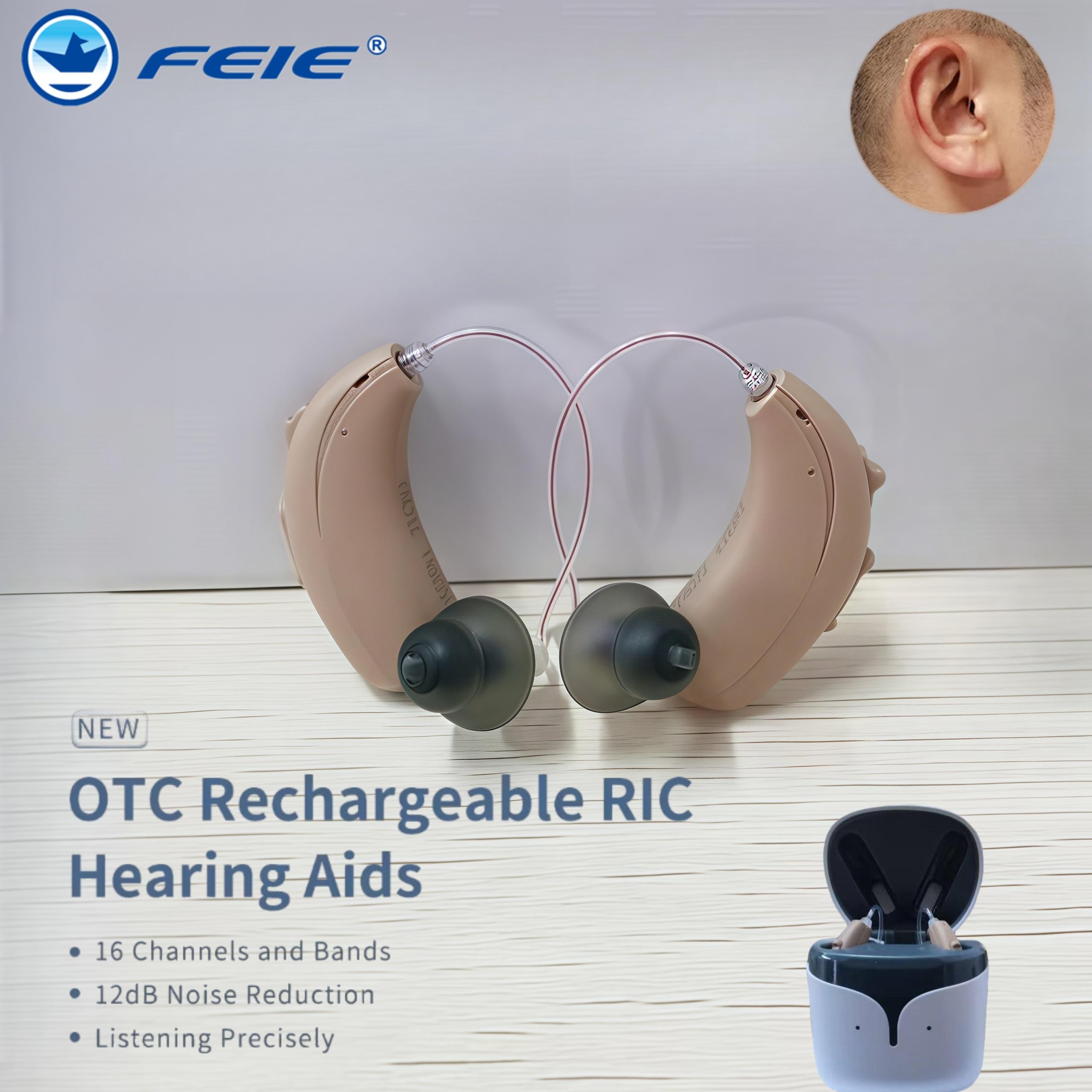 

New High Power Binaear Best Invisible Rechargeable Digital Senior Youth Hearing Aids Earphone Sound Amplifier E61 Both Ears E61