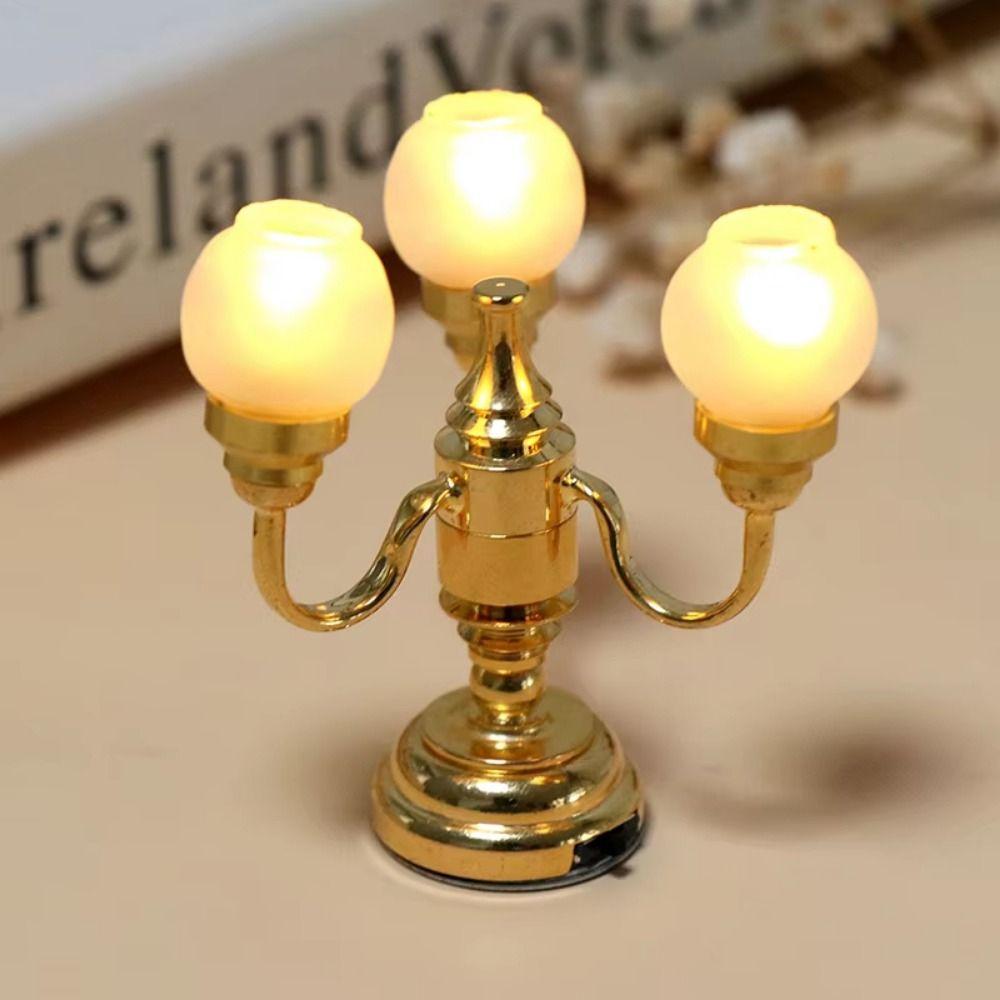 1/12 Scale Dollhouse Table Lamp Battery Operated LED Wall Sconces  Micro Landscape