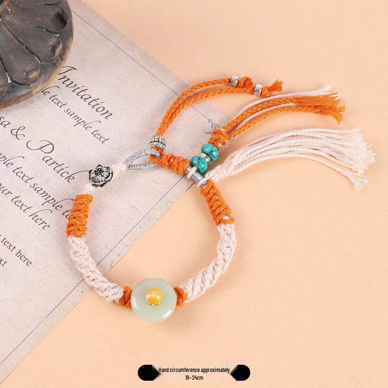 

Браслет ручной работы в тибетском этническом стиле с монетой удачи «Горный призрак»