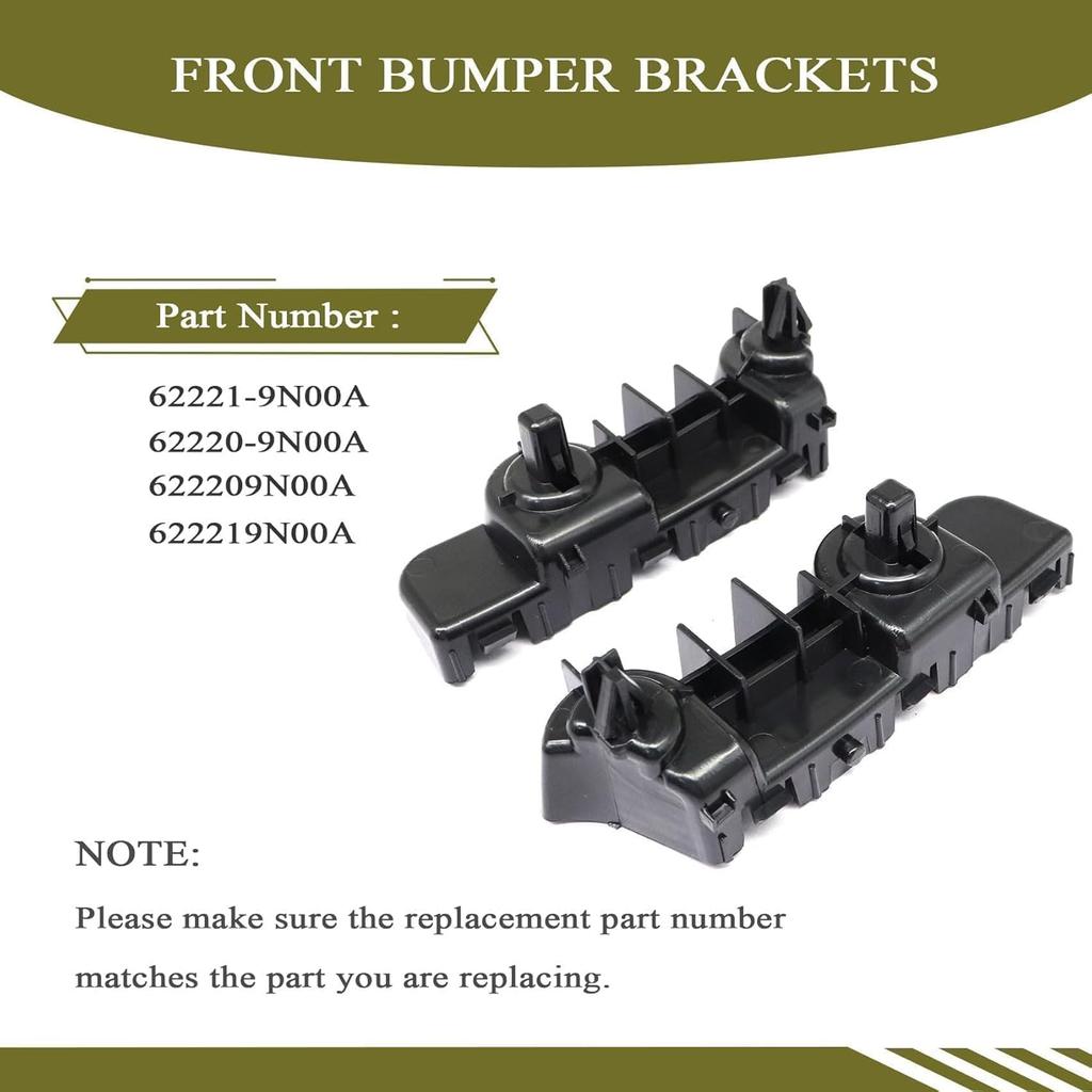 Priprilod Frontstoßstangenhalter Links&Rechts Kompatibel mit Nissan Maxima Kompatibel Mit Limousine 2009-2015# 62221-9N00A 62220-9N00A