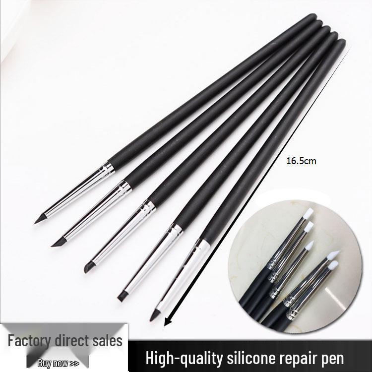 5-Piece Silicone Soft-tip Eraser & Sculpting Tools Set for Polymer Clay Pottery