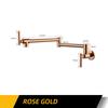 Rubinetto Riempitore Pentole da Parete per Lavello Cucina Oro Rosa/Grigio Canna Monocomando Freddo Miscelatore Rubinetto Pieghevole Rotante a 360° Ottone